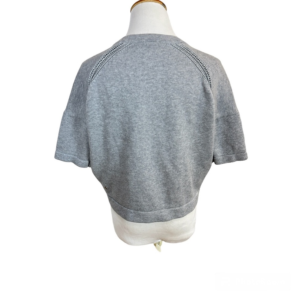 Lululemon Bhakti Reality Short Sleeve Sweater Heathered Gray Women’s Sz 6 - Picture 2 of 4